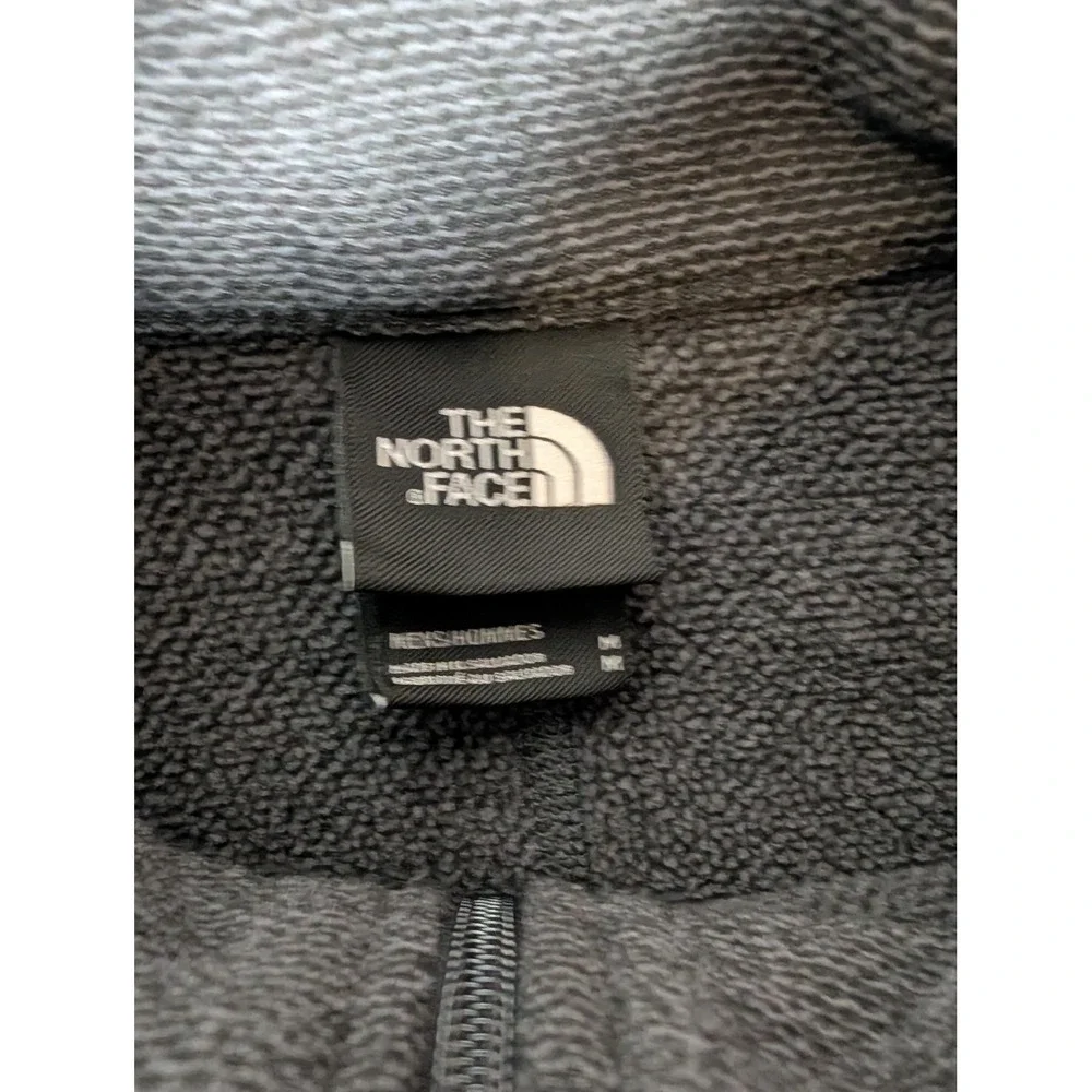The North Face Mens Quarter Zip Pullover Charcoal Grey Textured Fleece Jacket M